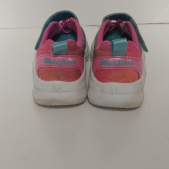 Skechers sneakers youth size 11 pink/purple and blue - Picture 4 of 11